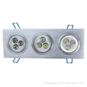 9W Square LED Recessed Downlight Fixtures, Cree / Edison LE